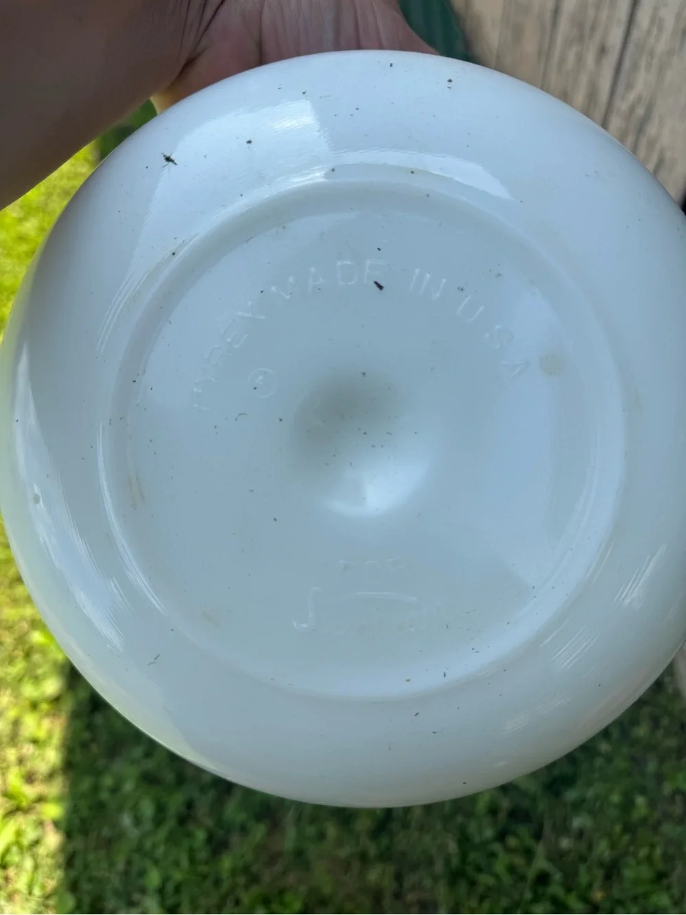 Vintage PYREX for SunBeam milk glass mixing bowl
